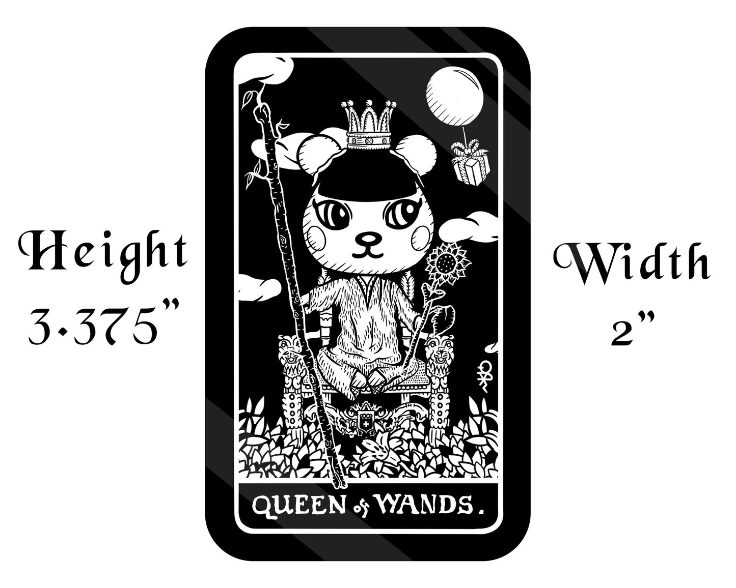 Vinyl Sticker of Pekoe as Queen of Wands