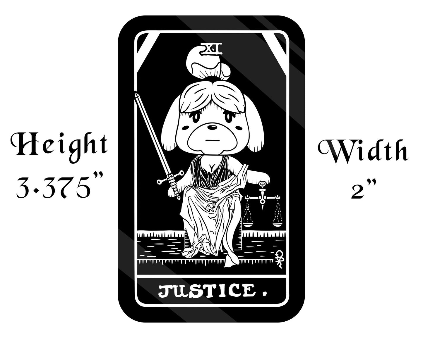 Vinyl Sticker of Isabelle as Justice