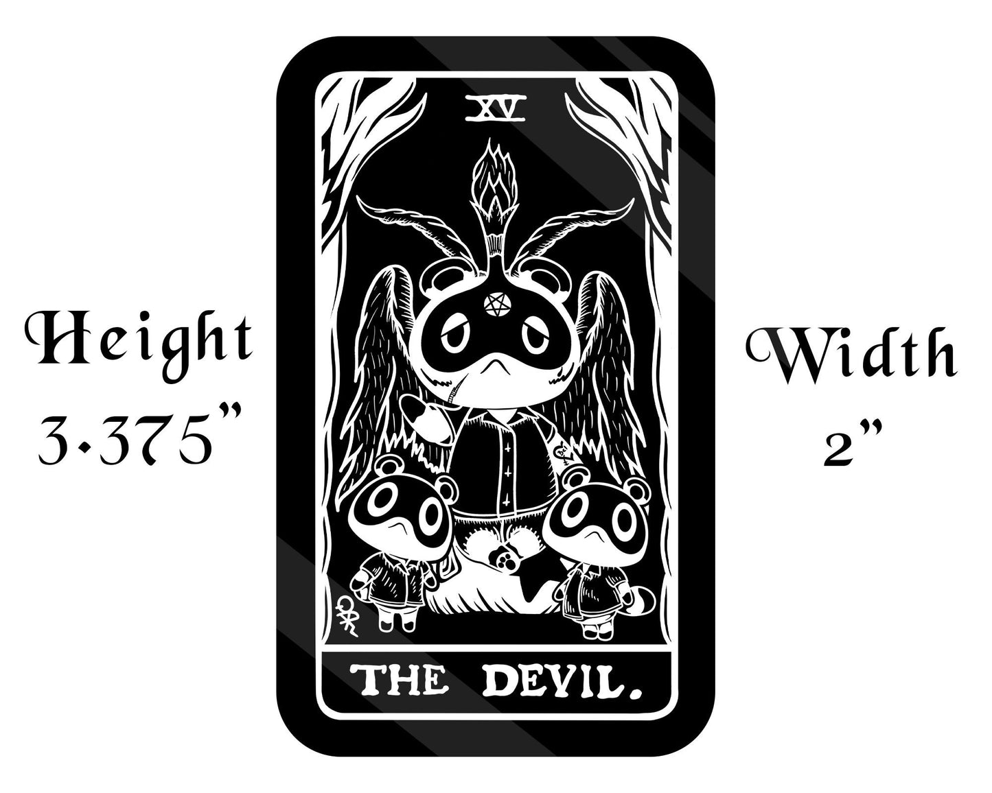 Vinyl Sticker of Tom Nook as The Devil