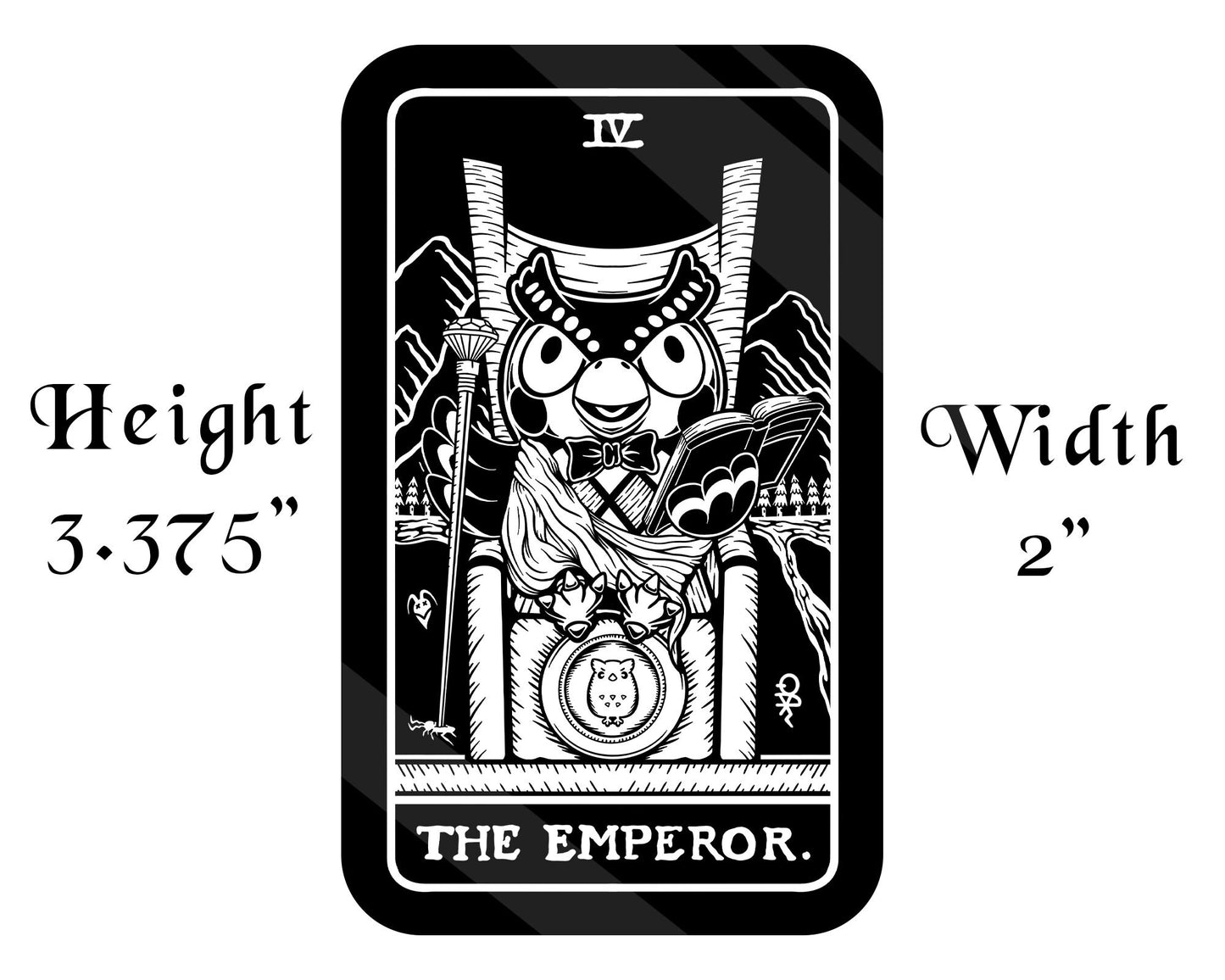 Vinyl Sticker of Blathers as The Emperor