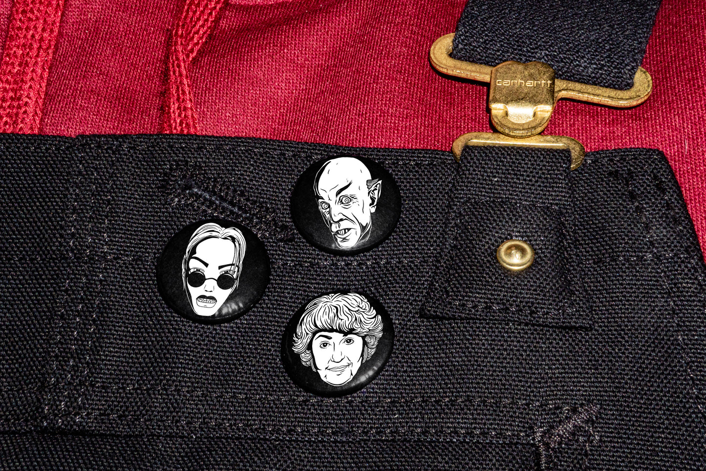 1" Button Pins | Tomb Raider - Dracula - Golden Girls