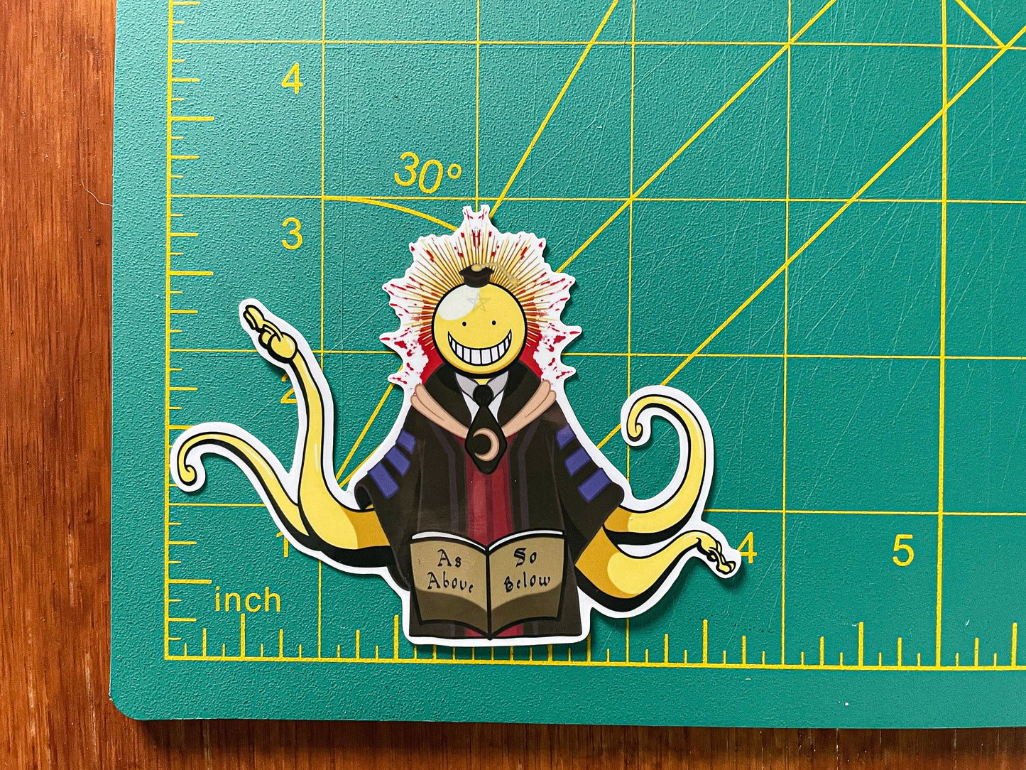 Koro-sensei as Baphomet Vinyl Sticker | 3" x 3.75"