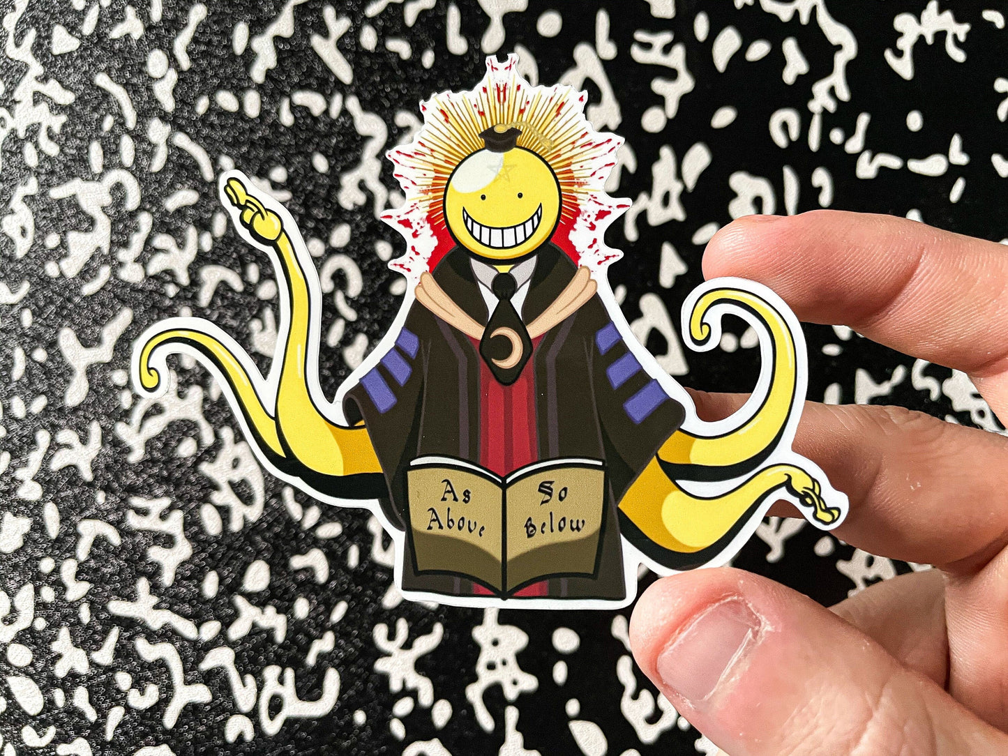 Koro-sensei as Baphomet Vinyl Sticker | 3" x 3.75"