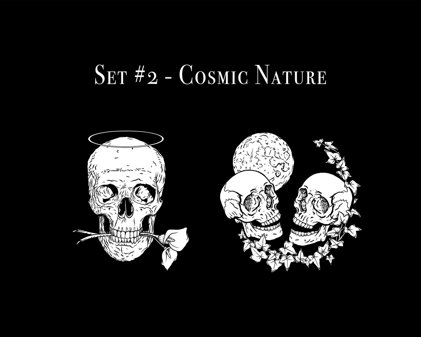 Sticker Sets | Nooks - Cosmic Nature Skulls - Anime