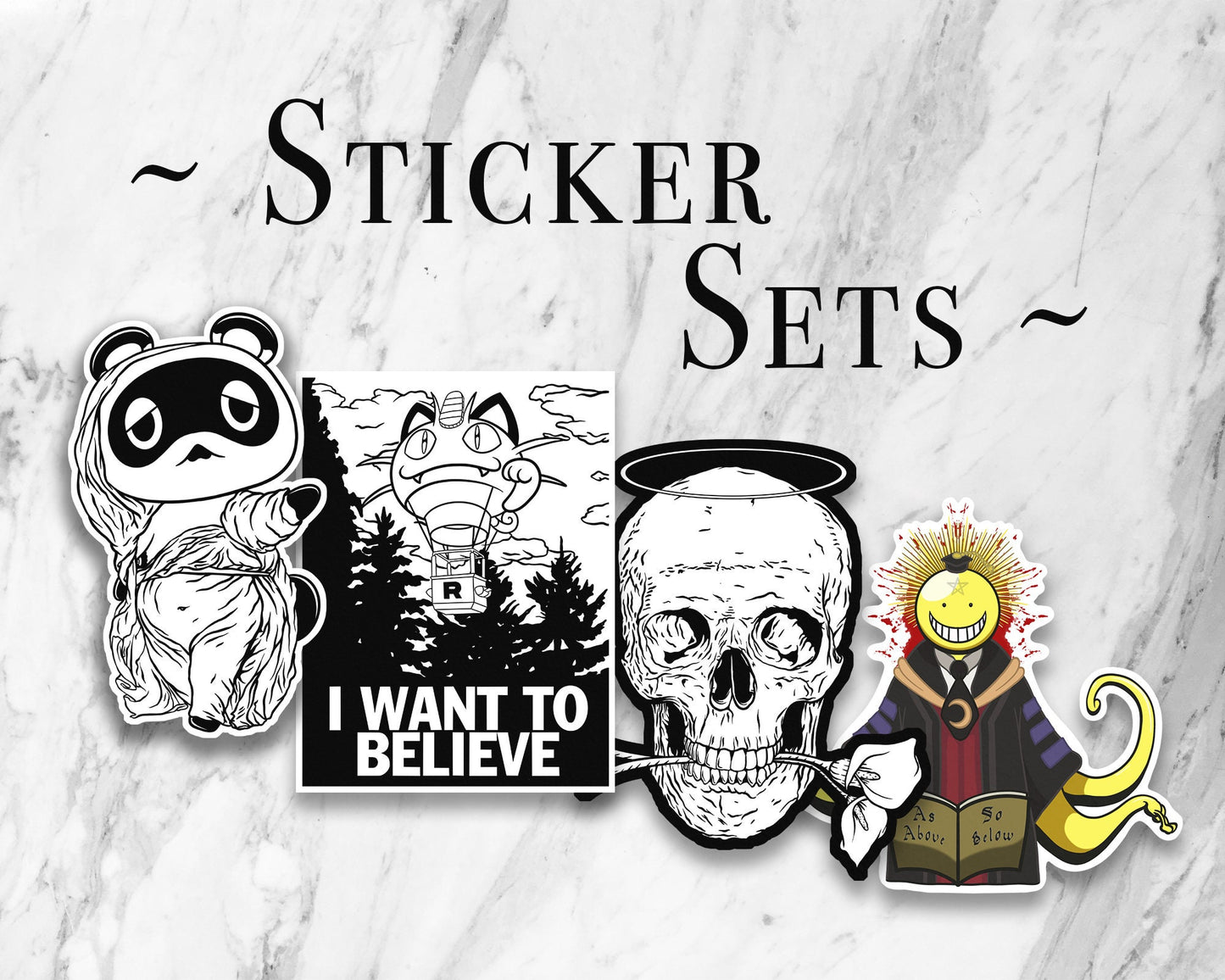 Sticker Sets | Nooks - Cosmic Nature Skulls - Anime