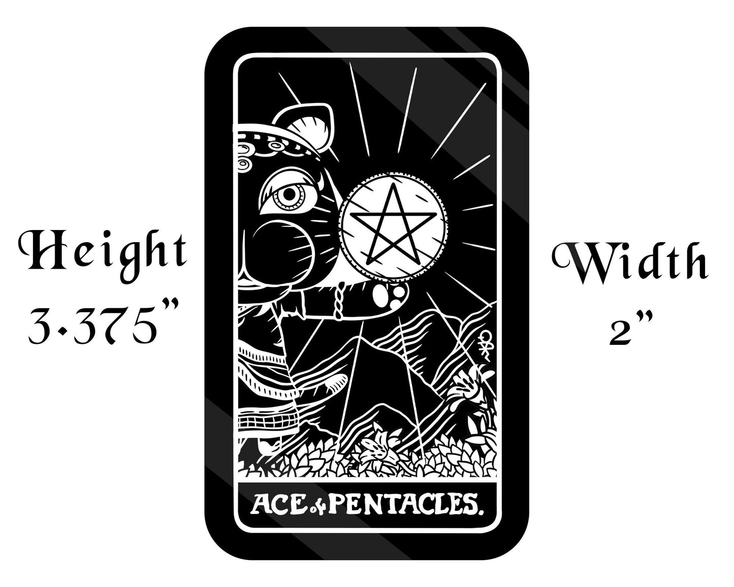 Vinyl Sticker of Katrina as Ace of Pentacles