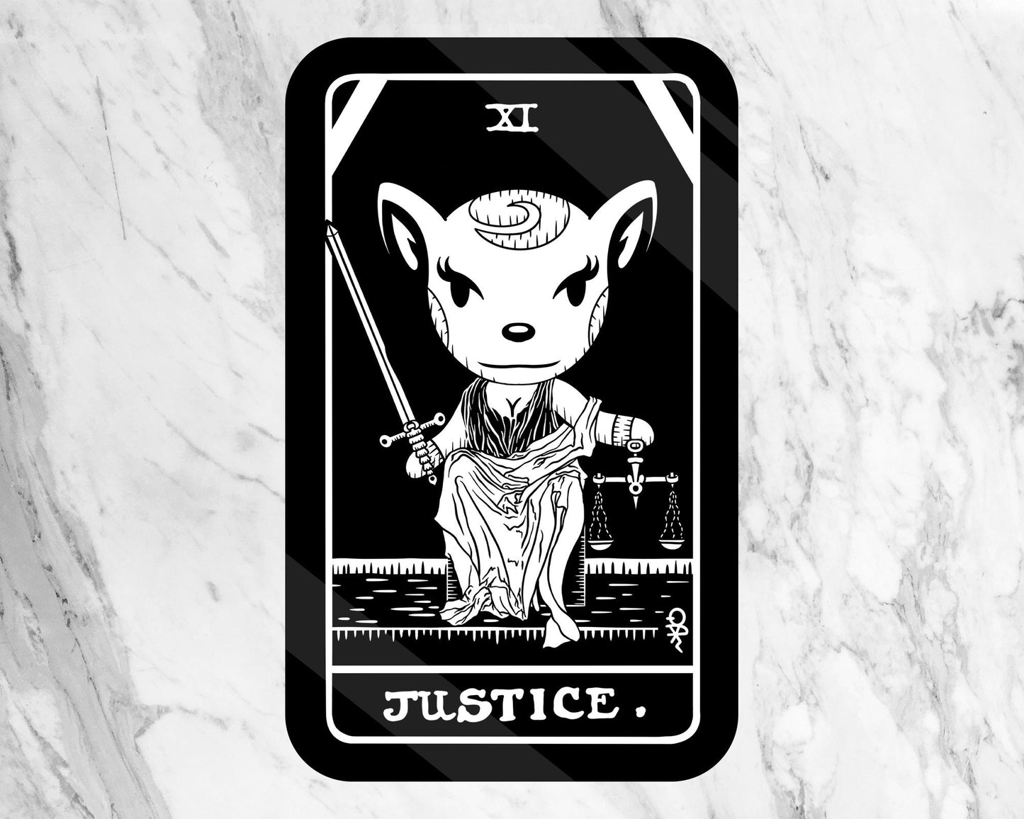 Vinyl Sticker of Diana as Justice