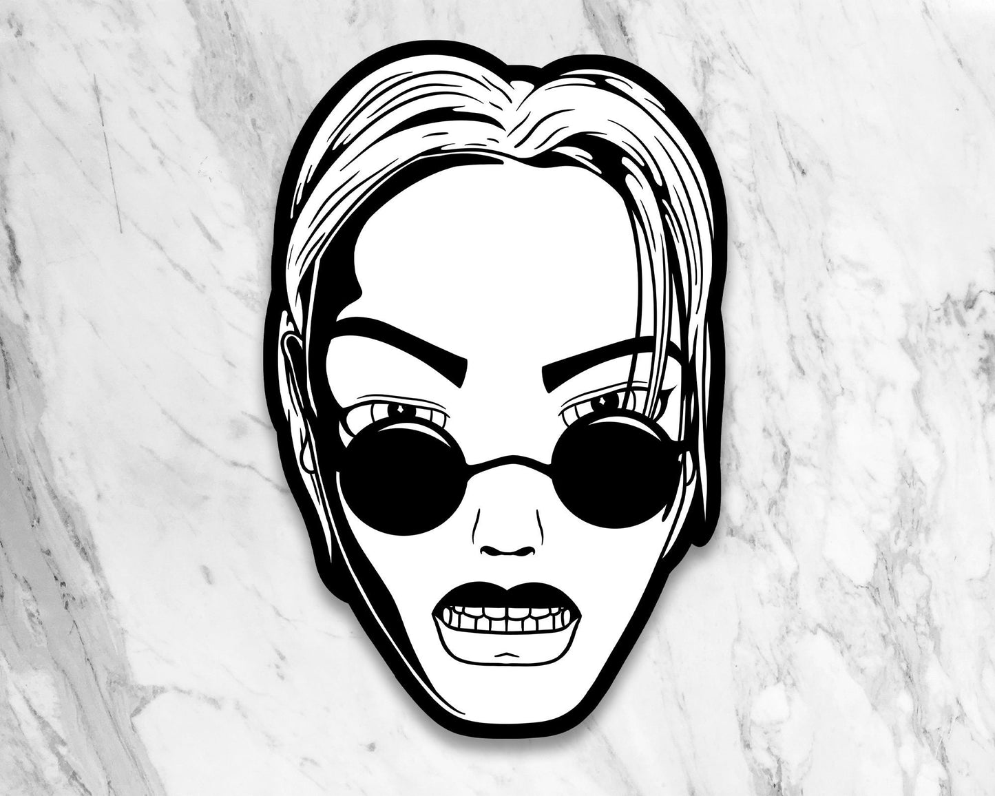 Vinyl Sticker of Lara Croft - Tomb Raider | Headshot Idols Collection